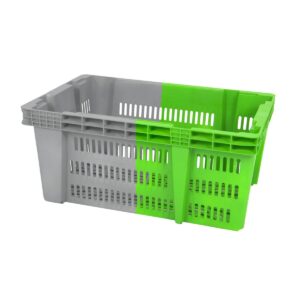 Crate Stackable, 80% nestable container, perforated bottom & walls - 600x400x245mm