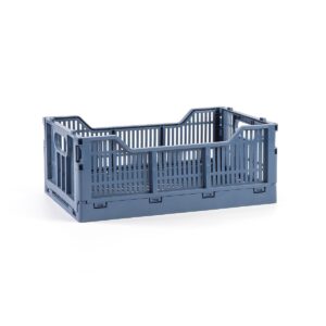 Folding plastic box blue for home - Sarg-sea 6lt 30x20x11.5cm 3211