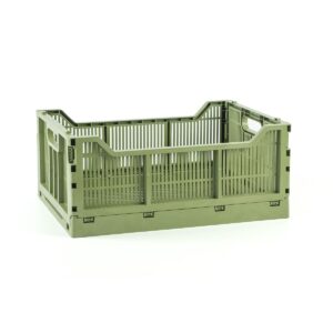 Foldable Plastic Box Green - For Home 17lt 40x30x17cm 4317