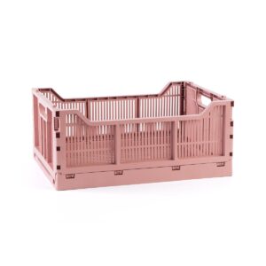 Foldable Plastic Box Pink - For Home 17lt 40x30x17cm 4317