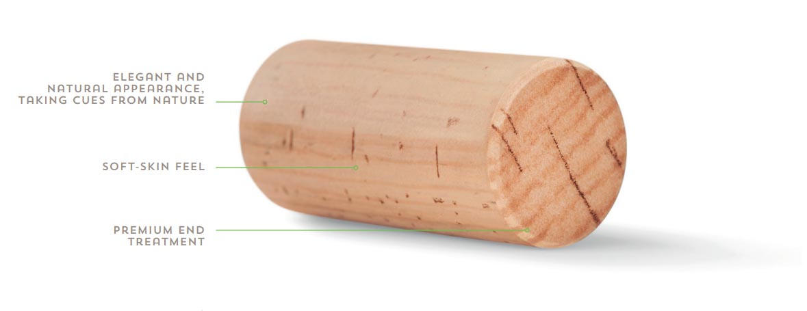 Nomacorc Green Line cork design features