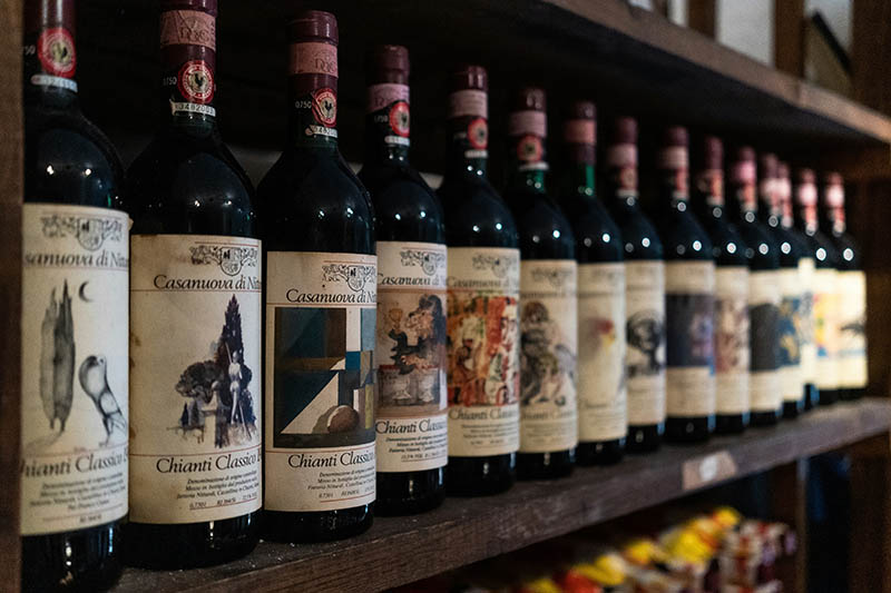 A wall of wine bottles - packaging remains the dominant format with 87% share