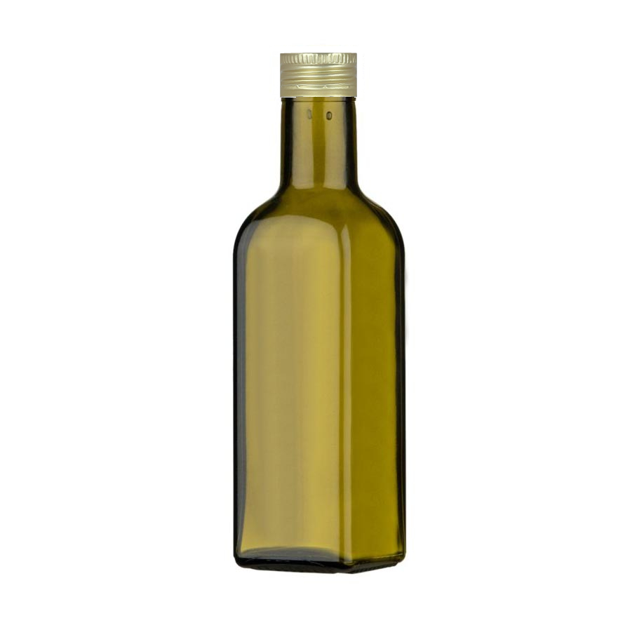 Bottle Marasca Dark Green 100ml with gold screw cap 31.5x18mm