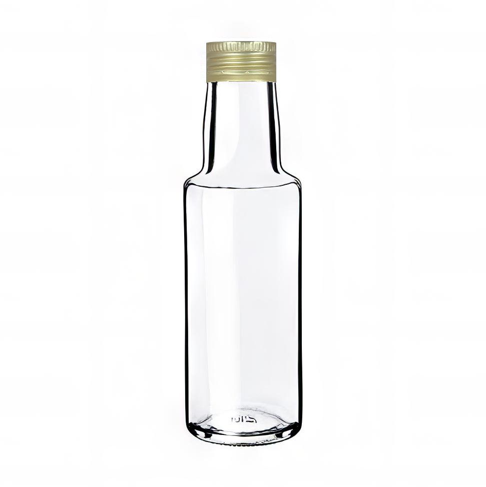 Bottle Dorica White 100ml with gold screw cap 31.5x18mm