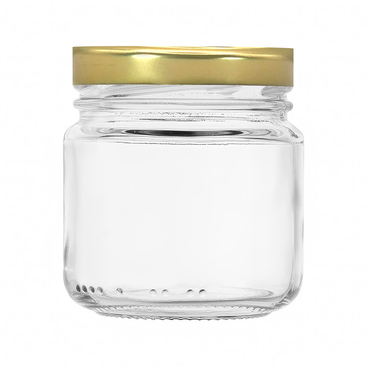 Glass jar Vaso CEE STD 106ml with gold twist-off cap T-53