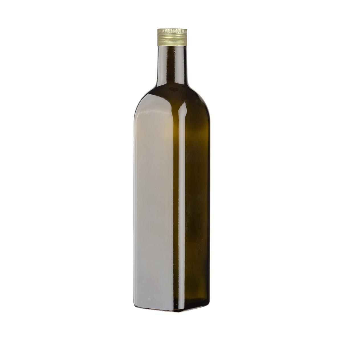 Bottle Marasca Dark Green 1000ml with gold screw cap 31.5x18mm