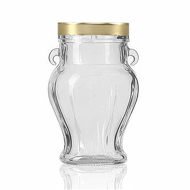 Glass jar Amfora 106ml with gold twist-off cap T-48