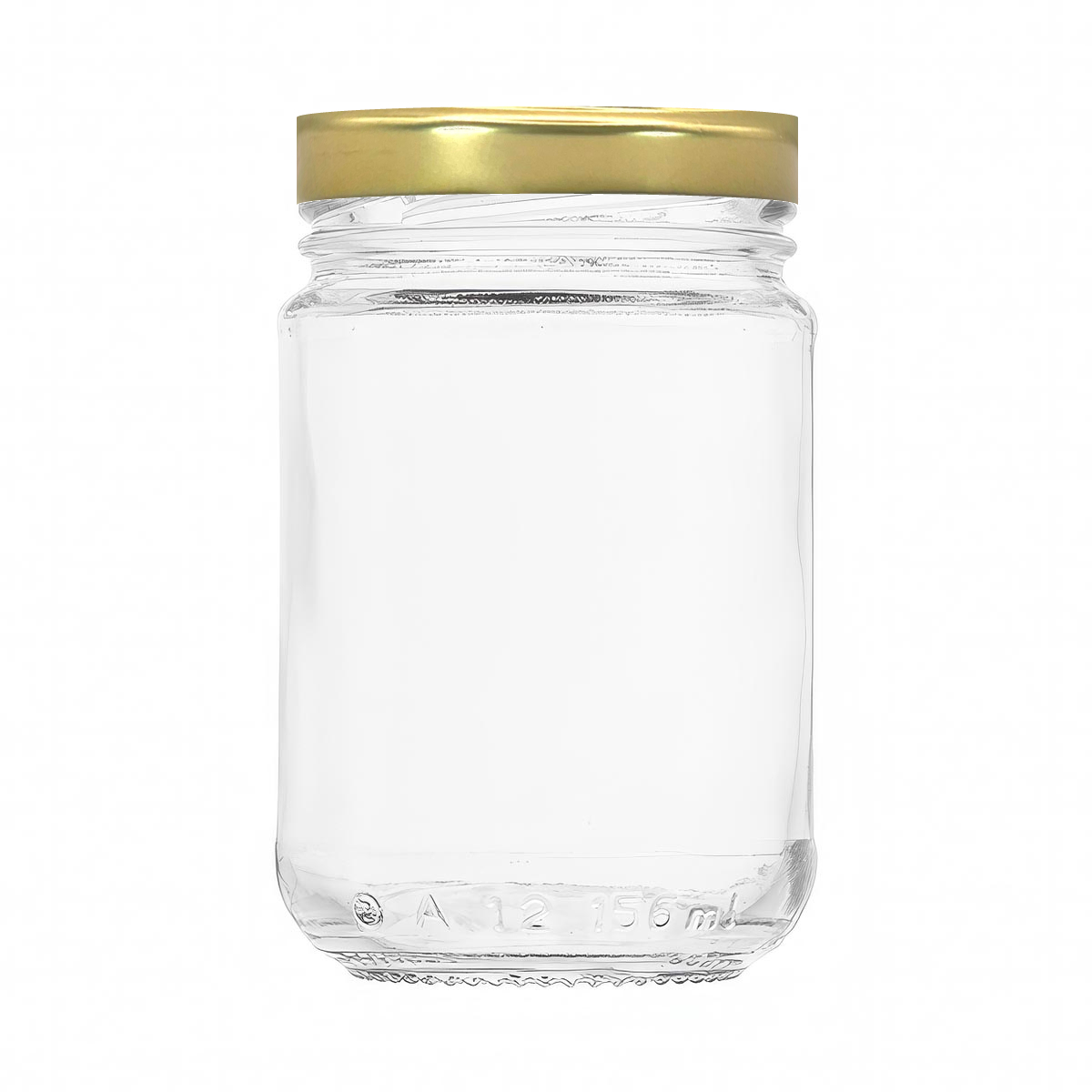 Glass jar Vaso CEE STD 156ml with gold twist-off cap T-53