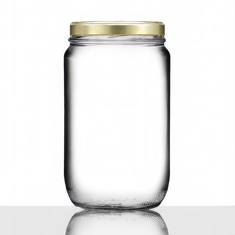 Glass jar 720ml with gold twist-off cap T-82