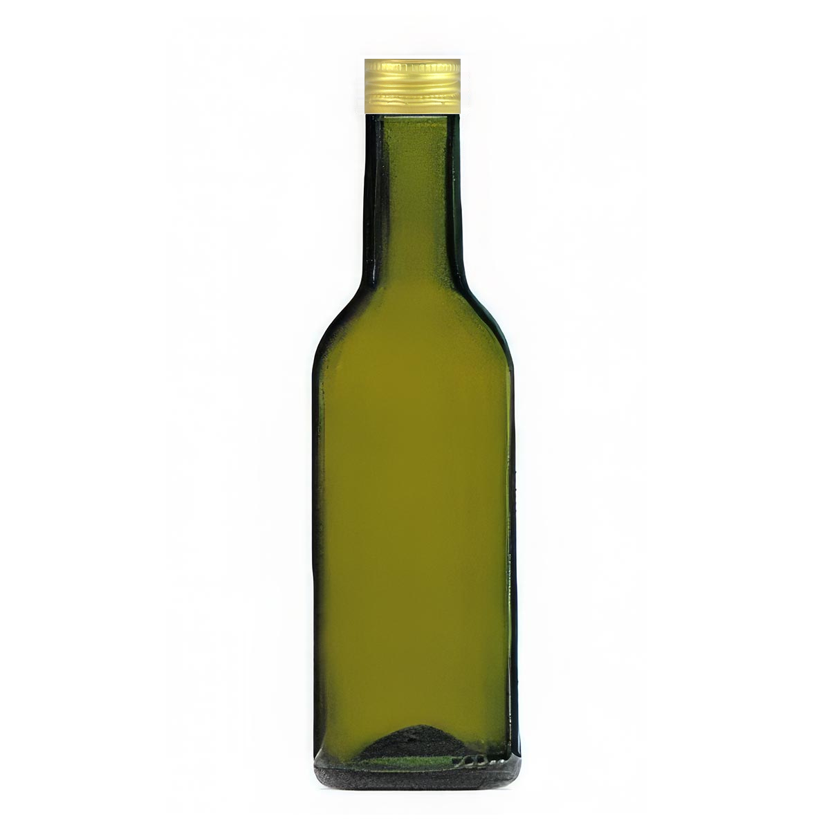 Bottle BORDOLESE AVIATION 187ml Dark Green with gold screw cap 28x16mm