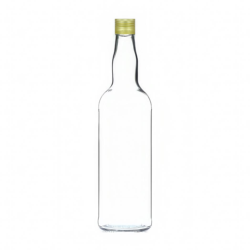 Bottle DIST. WHISKY 700ml with gold screw cap 31.5x24mm