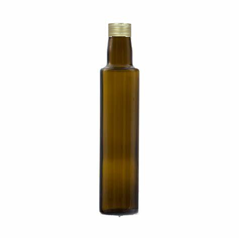 Bottle Dorica Dark Green 250ml with gold screw cap 31.5x18mm