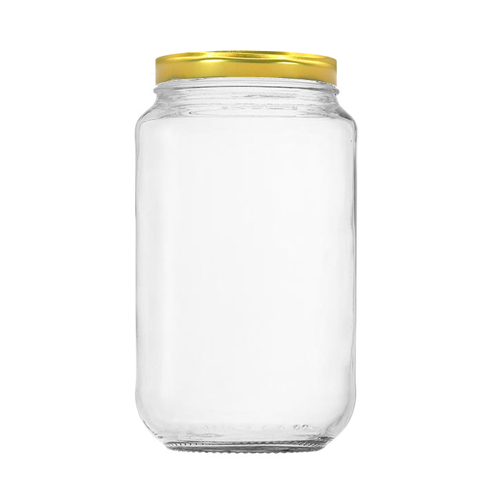Glass jar Vaso CEE STD 580ml with gold twist-off cap T-70