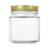 Glass jar Vaso Presiozo 270ml with gold extra deep twist-off cap T-70