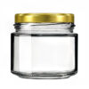 Glass jar Vaso Platinum 212ml with gold twist-off cap T-70
