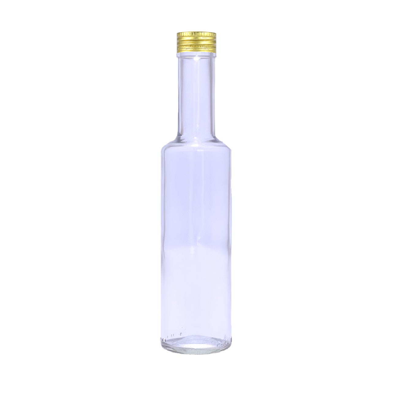 Bottle SEGA 200ml White with gold screw cap 28x18mm