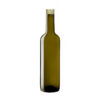 Bottle BORDOLESE 500ml Dark Green with gold screw cap 31.5x18mm