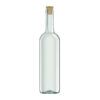 Bottle Optima Half White 750ml with synthetic stopper 18.5mm