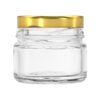 Glass jar Vaso Monodose 30ml with gold twist-off cap T-43