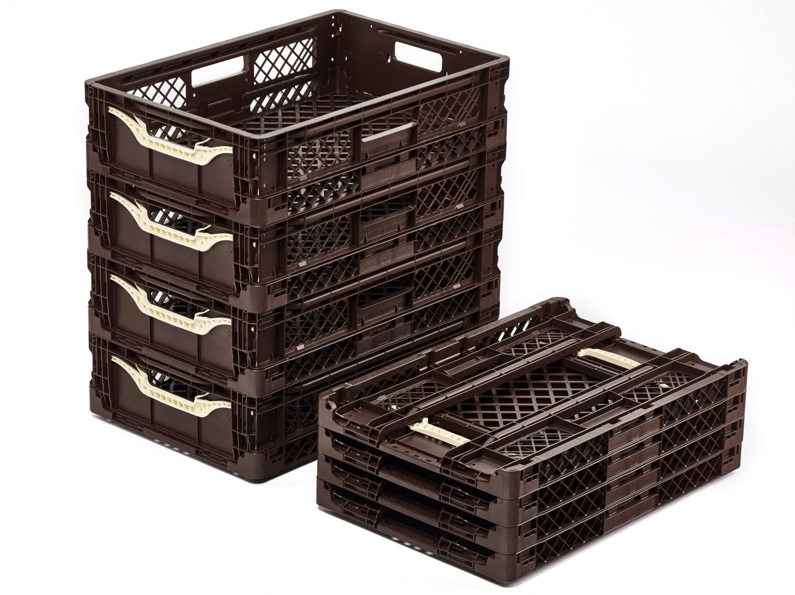 Foldable Collapsible Clever Fresh Box advance Brown 59,6x39,6x15,35cm - Image 2