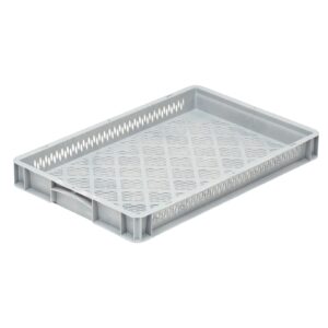 Perforated (handgrips closed) Basic Line Crate Grey 60x40x7cm