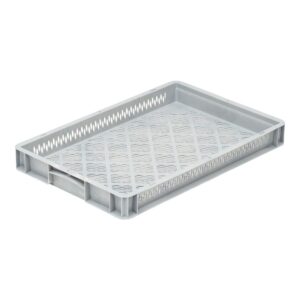 Τελάρο διάτρητο Basic Line γκρι με κλειστά χερούλια 60x40x7cm