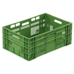 Agricultural High Vegetable Crate 60x40x24cm GREEN