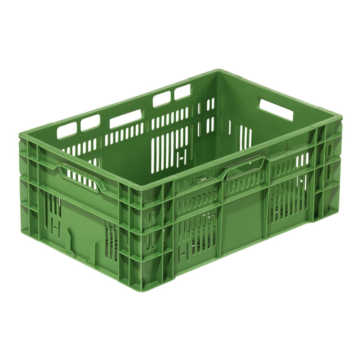 Agricultural High Vegetable Crate 60x40x24cm GREEN