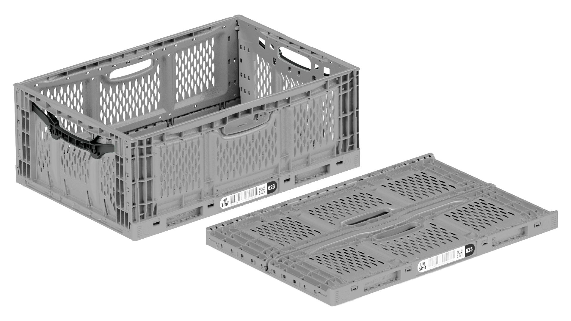 Foldable Collapsible Clever Fresh Box advance Grey 60x40x23cm - Image 1