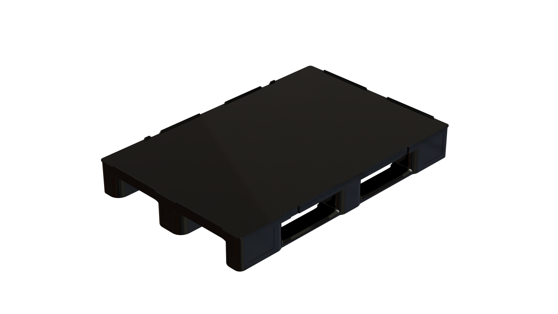 Black Plastic Pallet vario1208M basic 1200x800x148mm - Image 1